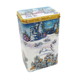 DELTA Банка жестяная Снежное Рождество 2,7 л П135*95h215v270-01896