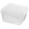 Набор контейнеров для заморозки продуктов  Lucky Friday Frozen 3 шт 0,75 л квадратные прозрачный