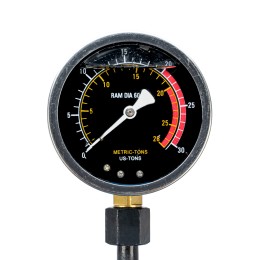 Stels Пресс гидравлический с манометром и педалью, 20 т (комплект из 2 частей) 52314