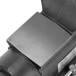 Denzel Тиски слесарные BVH-200, 200 мм, поворотные, стальная направляющая, с наковальней 18686