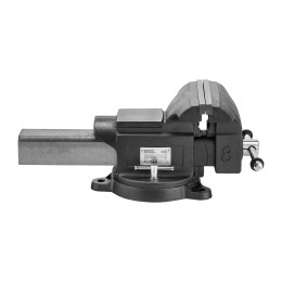 Denzel Тиски слесарные BVH-200, 200 мм, поворотные, стальная направляющая, с наковальней 18686