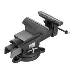 Denzel Тиски слесарные BVH-200, 200 мм, поворотные, стальная направляющая, с наковальней 18686