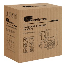 Сибртех Насосная станция НС400-Ч, 400 Вт, напор 32 м, 2100 л/ч, ресивер 2 л 97246