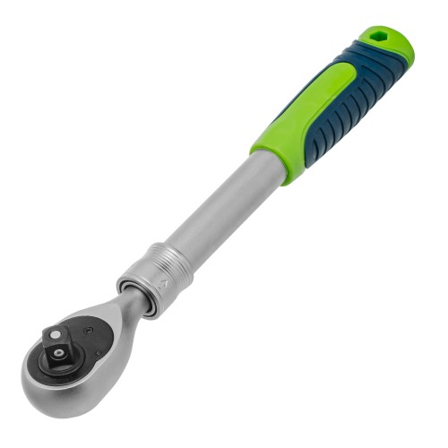 Ключ-трещотка телескопический 1/2", 300-430 мм, 72 зуба, с быстрым сбросом Сибртех 14077