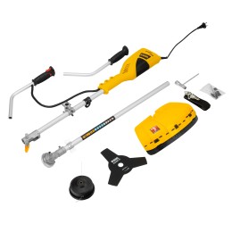 Denzel Триммер электрический TE-1400, 1400 Вт, 420 мм, катушка + диск, разборная штанга 96612