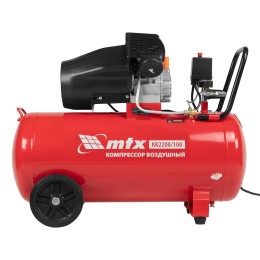 Matrix Компрессор воздушный КК-2200/100, 2,2 кВт, 350 л/мин, 100 л, прямой привод, масляный 58033