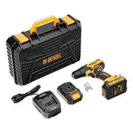 Denzel Дрель-шуруповерт аккумуляторная CDQ-20, Li-Ion, 20 В 26118