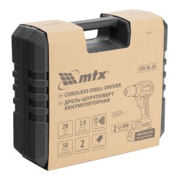 Matrix Дрель-шуруповерт аккумуляторная бесщет. CDS-BL-20, Li-Ion, 20 В 26187