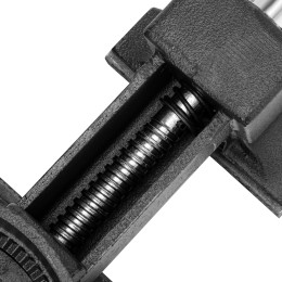 Denzel Тиски слесарные BVH-200, 200 мм, поворотные, стальная направляющая, с наковальней 18686