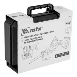 Matrix Пила сабельная аккумуляторная RС-80, Li-Ion, 20 В 28812