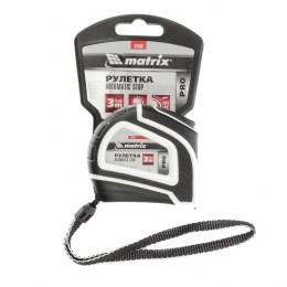 Matrix Pro Рулетка Autostop, 3 м х 16 мм, двухкомпонентный корпус, автоматическая фиксация 32550