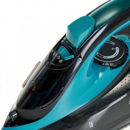 DELTA Утюг электрический 2000 Вт черный с бирюзовым LUX DE-3000