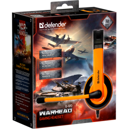 Defender Гарнитура (64099) WARHEAD G-120 черный /оранжевый