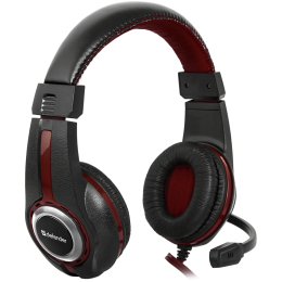 Defender Гарнитура (64106) WARHEAD G-185 черный/ красный