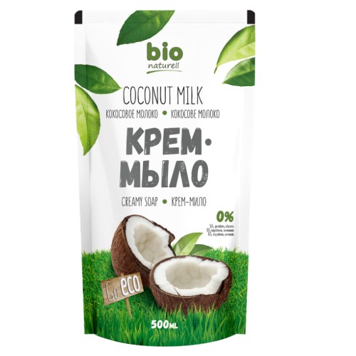 Жидкое мыло Bio Naturell Кокосовое молоко дой-пак 500мл