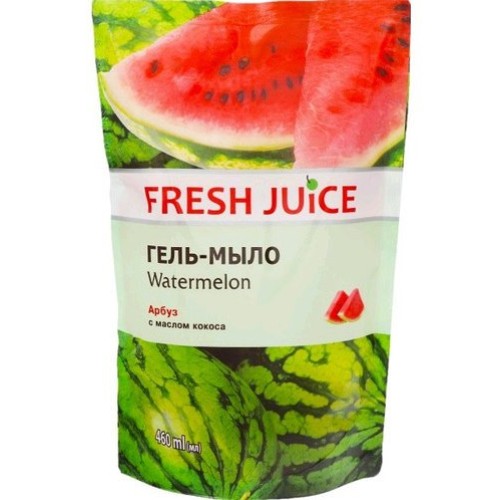 Жидкое гель-мыло Fresh Juice с экстрактом арбуза и кокосовым маслом дой-пак 460мл