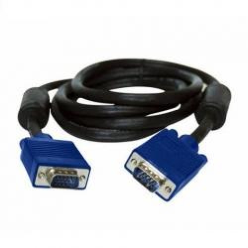 Кабель ATCOM AT7790 кабель VGA 2ферита DE-15Hd пакет-3,0м черный/синий