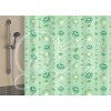 Занавес для ванной комнаты VILINA 180 x 180 см Ракушки 6984 зеленый