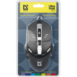 Defender Проводная оптическая мышь Ultra Matt MB-470 7цветов,4кнопки,800-1000dpi
