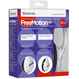 Defender Беспроводная гарнитура FreeMotion B520 белый, Bluetooth