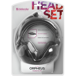 Defender Компьютерная гарнитура Orpheus HN-898 черный, кабель 3 м