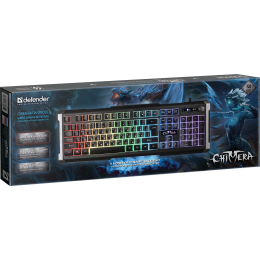 Defender Проводная игровая клавиатура Chimera GK-280DL RU,RGB подсветка, 9 режимов