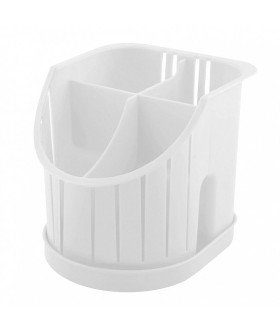 DELTA Сушилка для столовых приборов Verona 160х142х128 мм 4х-секционная (белая) 221109729/01  DELTA Сушилка для столовых приборов Verona 160х142х128 мм 4х-секционная (белая) 221109729/01