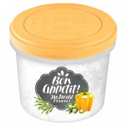 DELTA Банка с завинчивающейся крышкой Asti 0,7 л с декором 221102104/01 бледно-желтая