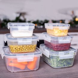 DELTA Контейнер для продуктов герметичный прямоугольный 1,3 л с защелками 221103701/00 бесцветный