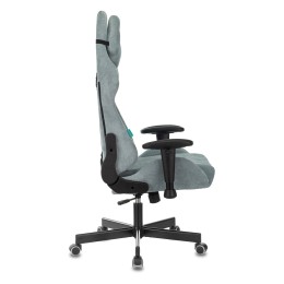 VIKING KNIGHT Кресло игровое Zombie Fabric серо-голубой Light-28 с подголов. крестовина металл 1372998