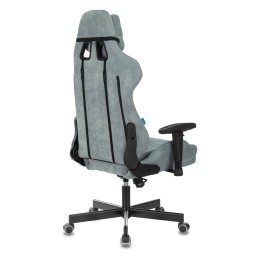 VIKING KNIGHT Кресло игровое Zombie Fabric серо-голубой Light-28 с подголов. крестовина металл 1372998