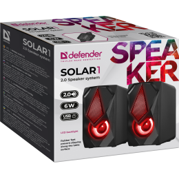 Defender Акустическая 2.0 система Solar 1 6Вт, подсветка, питание от USB