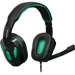 Defender Игровая гарнитура Warhead G-275 зеленый + черный, кабель 1,8 м