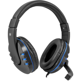Defender Игровая гарнитура Warhead G-160 черный+синий, кабель 2,5 м