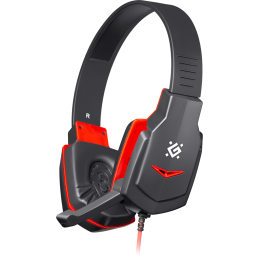 Defender Игровая гарнитура Warhead G-320 черный+красный, кабель 1.8 м