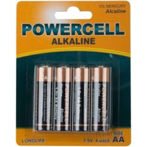 Батарейки Powercell Alkaline AA 1.5V LR6-4B