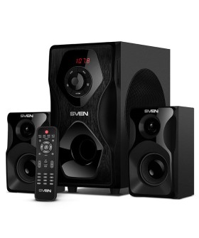 SVEN Многофункциональная акустическая система с Bluetooth, проигрывателем USB/SD, FM-радио, дисплеем, ПДУ MS-2055 