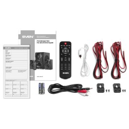 SVEN Многофункциональная акустическая система с Bluetooth, проигрывателем USB/SD, FM-радио, дисплеем, ПДУ MS-2055 