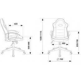 Бюрократ Кресло игровое VIKING-11 BLACK
