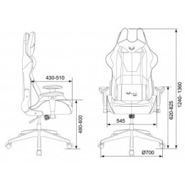 Бюрократ Кресло игровое VIKING 5 AERO BLACK