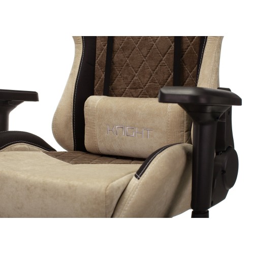 Кресло игровое Бюрократ VIKING 7 KNIGHT Fabric коричневый текстиль/эко.кожа с подголов. крестовина металл 1382455