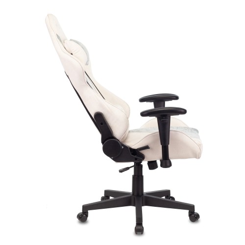 Кресло игровое Бюрократ VIKING X Fabric белый/серо-голубой с подголов. крестовина пластик 1428212