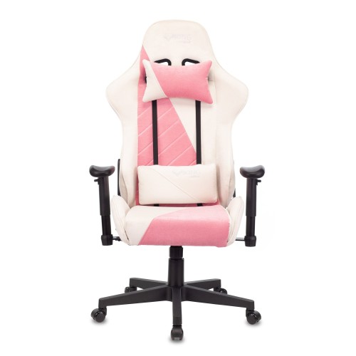 Кресло игровое Бюрократ VIKING X Fabric белый/розовый с подголов. крестовина пластик 1428210