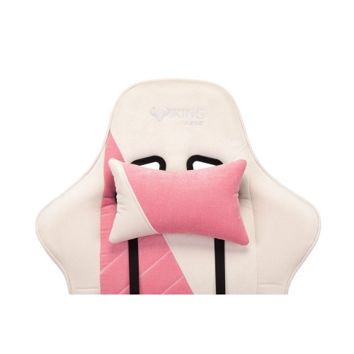 Кресло игровое Бюрократ VIKING X Fabric белый/розовый с подголов. крестовина пластик 1428210