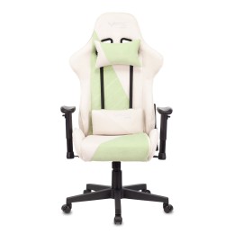 Бюрократ Кресло игровое VIKING X Fabric белый/зеленый с подголов. крестовина пластик 1428211