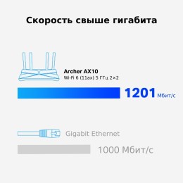 TP-Link Роутер беспроводной Archer AX10 (Wi-Fi 6) 1383629