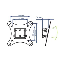 Kromax Кронштейн для телевизора 15-32 VEGA-6 new black