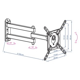 Kromax Кронштейн для телевизора 15-42 DIX-14 black