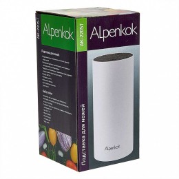 ALPENKOK Подставка для ножей 22×11 см AK-220ST белая