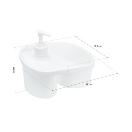 М-ПЛАСТИКА Подставка для моющих средств с дозатором белая М 1149 